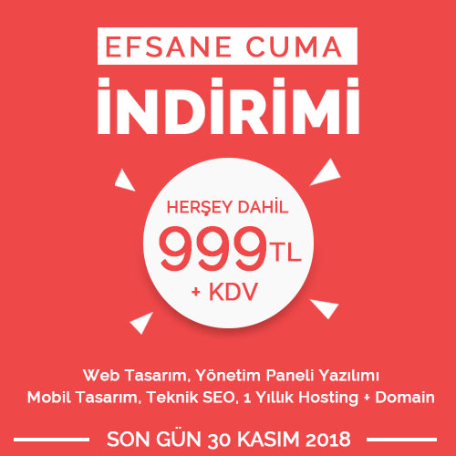 Efsane İndirim ile web sitesi sahibi olun.