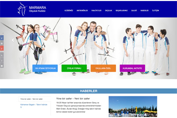 Marmara Okçuluk Web Sitesi Tasarımı