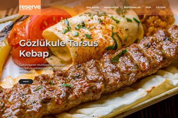 Reserve Cloud Kitchen Web Sitesi Tasarımı