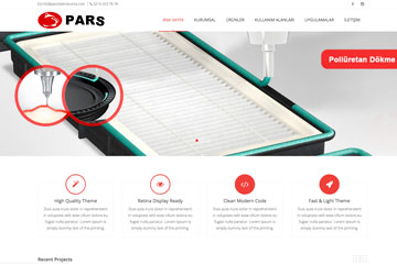 Pars Conta web tasarım projesi